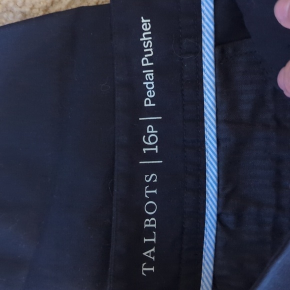 Talbots Black Pedal Pusher Business Professional Pants Size 16 Petite - Picture 2 of 5